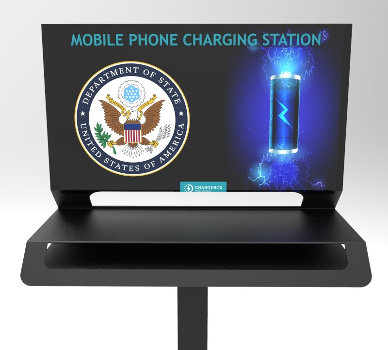 Kamu kurumları, elçilik, koordinasyon merkezi gibi alanlar için, açık model cep telefonu şarj istasyonu ChargeTower